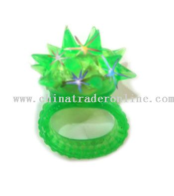 Flashlight precious stone ring